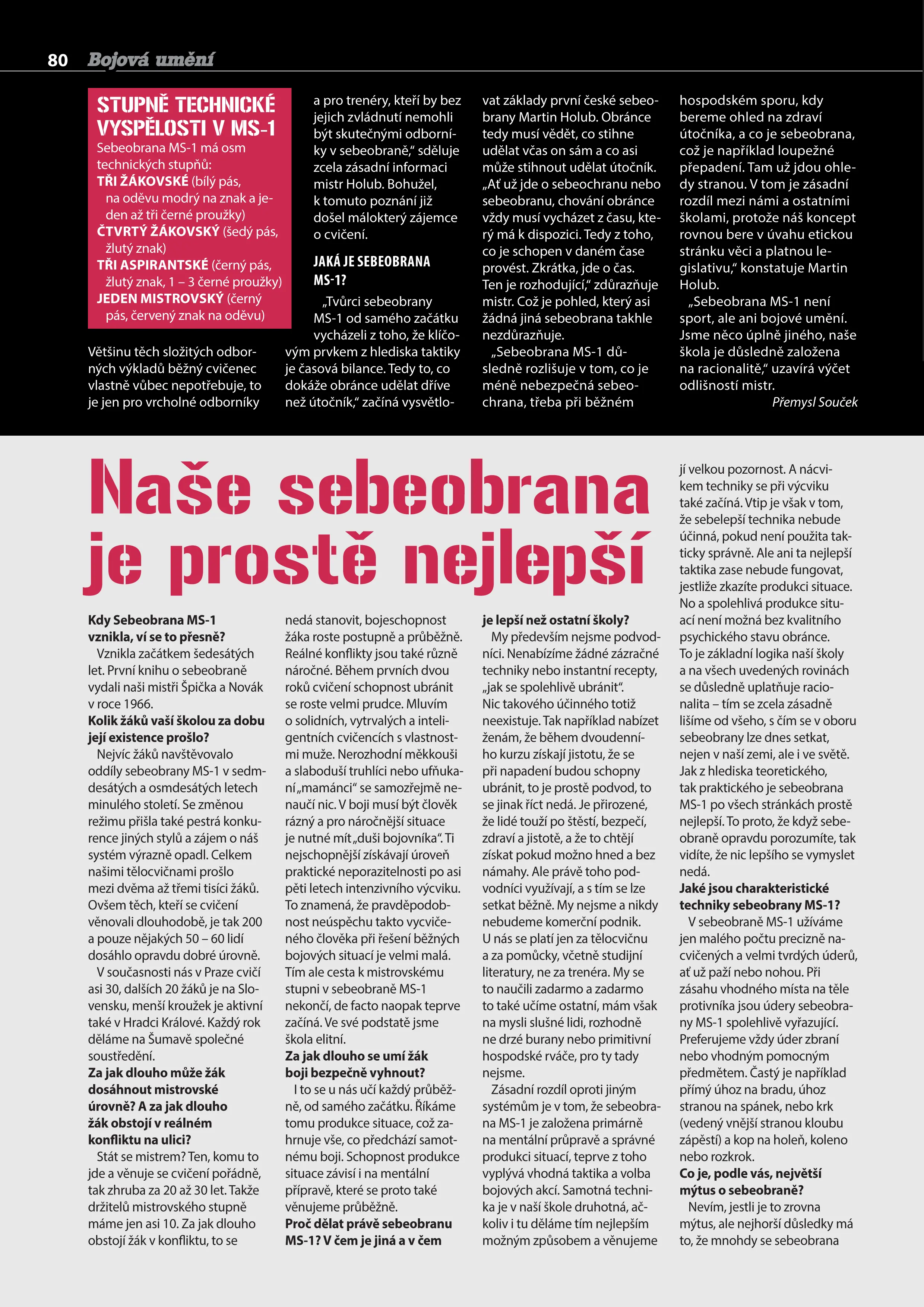 Bojova umeni 5-6, 2016, strana 80
